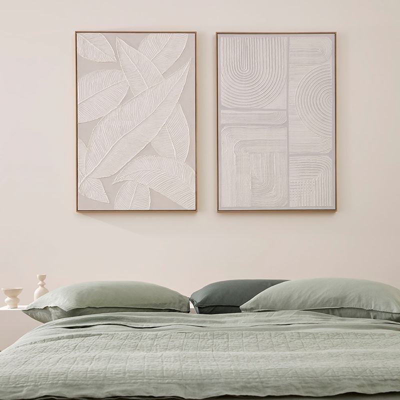 Moma White Modern Canvas