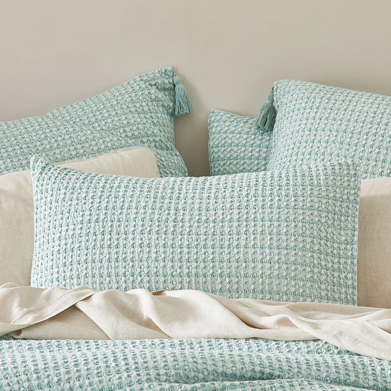 Ren Waffle Soft Sage Quilt Cover Separates