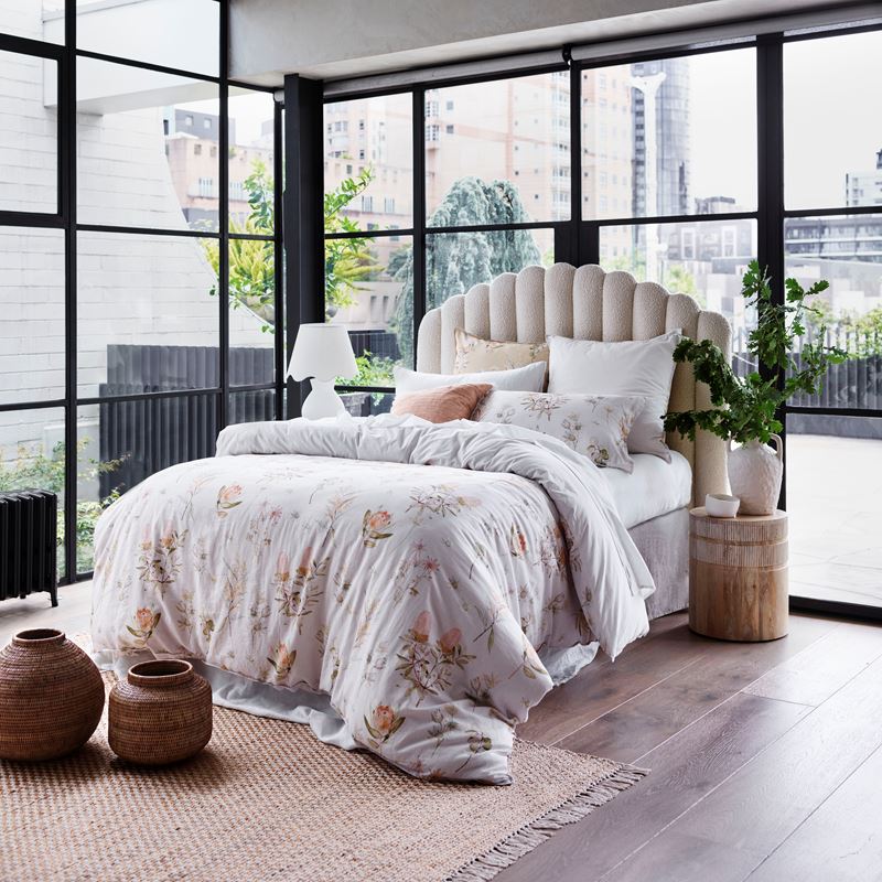 Golden Wattle White Quilt Cover Set + Separates