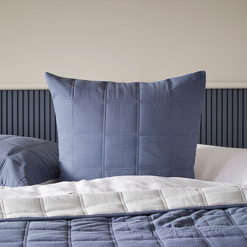 Crinkle Cotton Denim Quilted Coverlet Separates