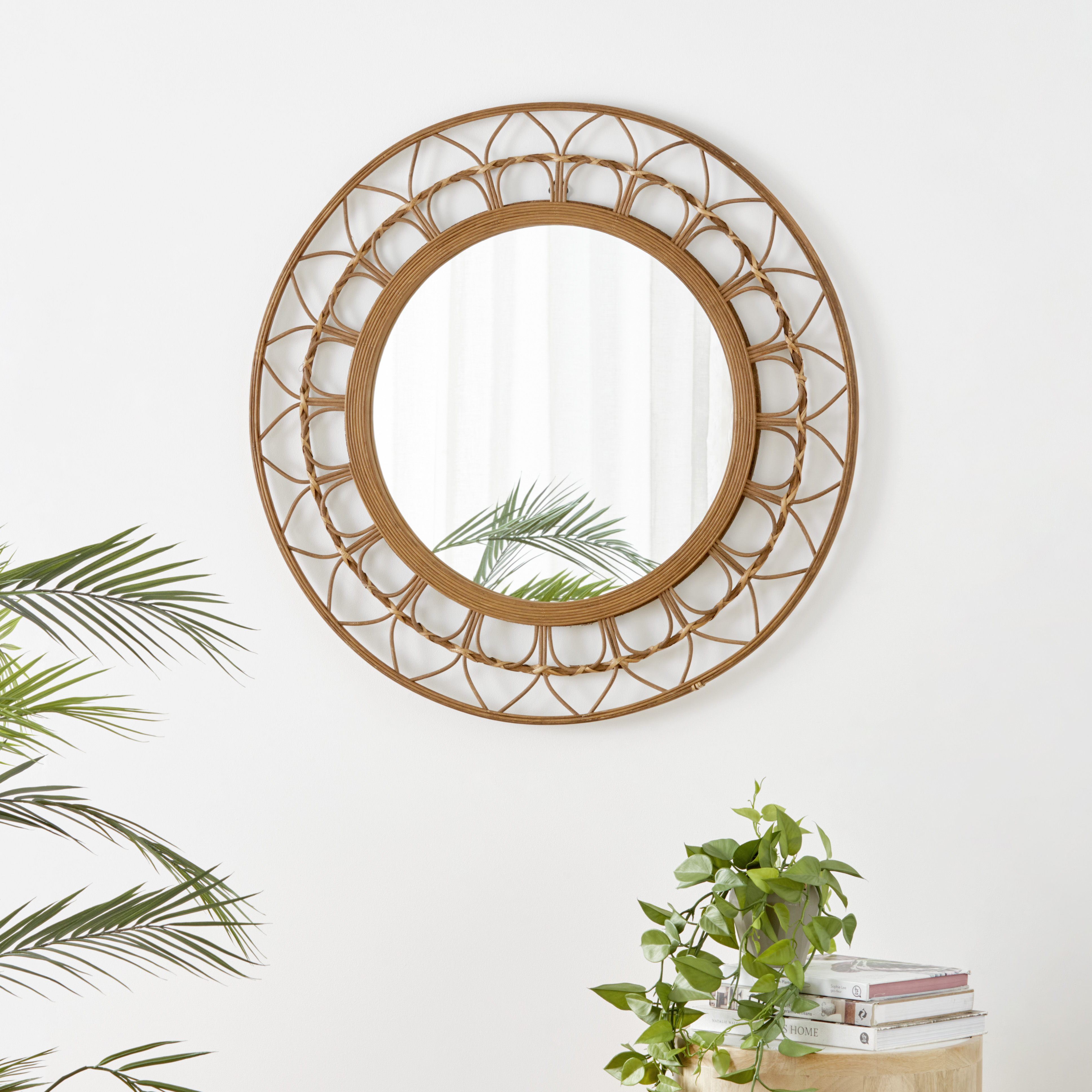 Barbados Natural Round Mirror