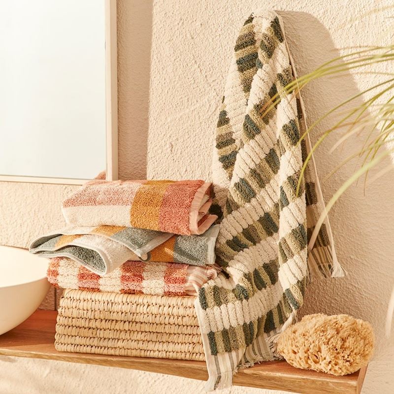 European Willow Green Multi Turkish Cotton Towel Range