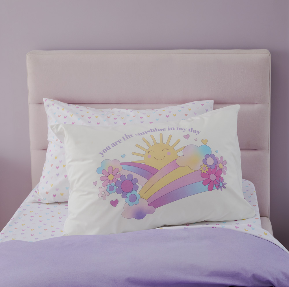 Sunshine In My Day Kids Text Pillowcase