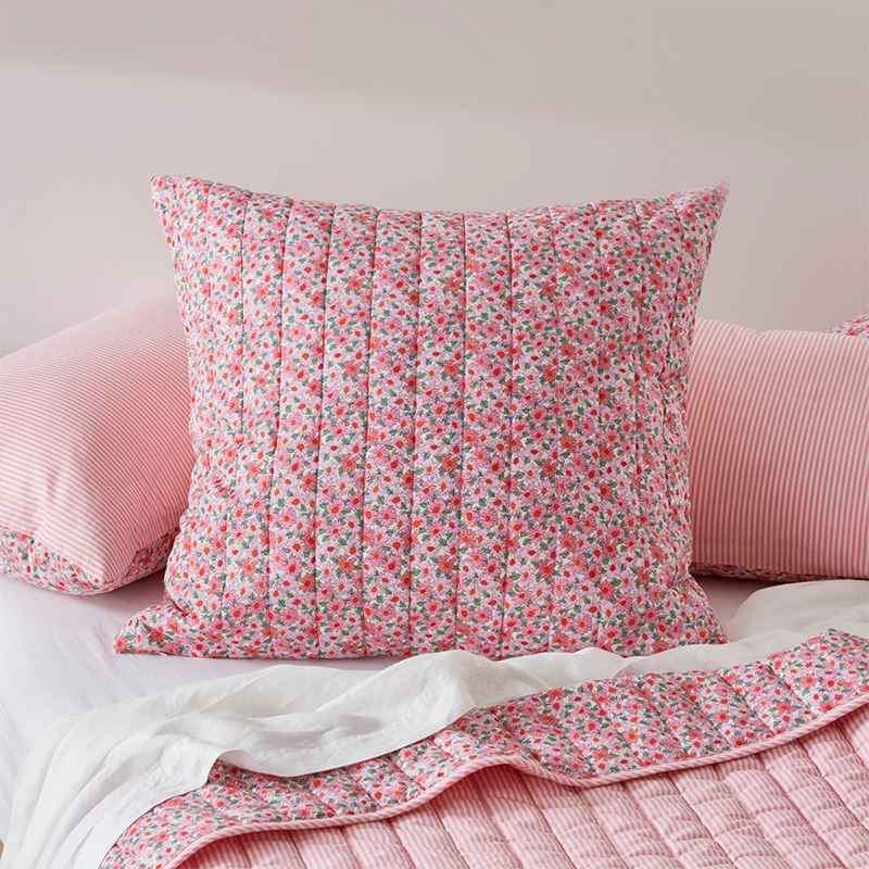 Pippa Pink Floral Quilted Coverlet Separates