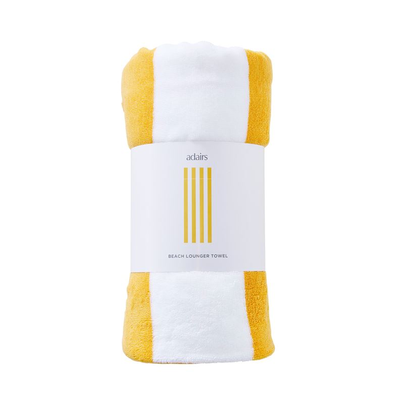 Sunshine & White Beach Lounger Towel