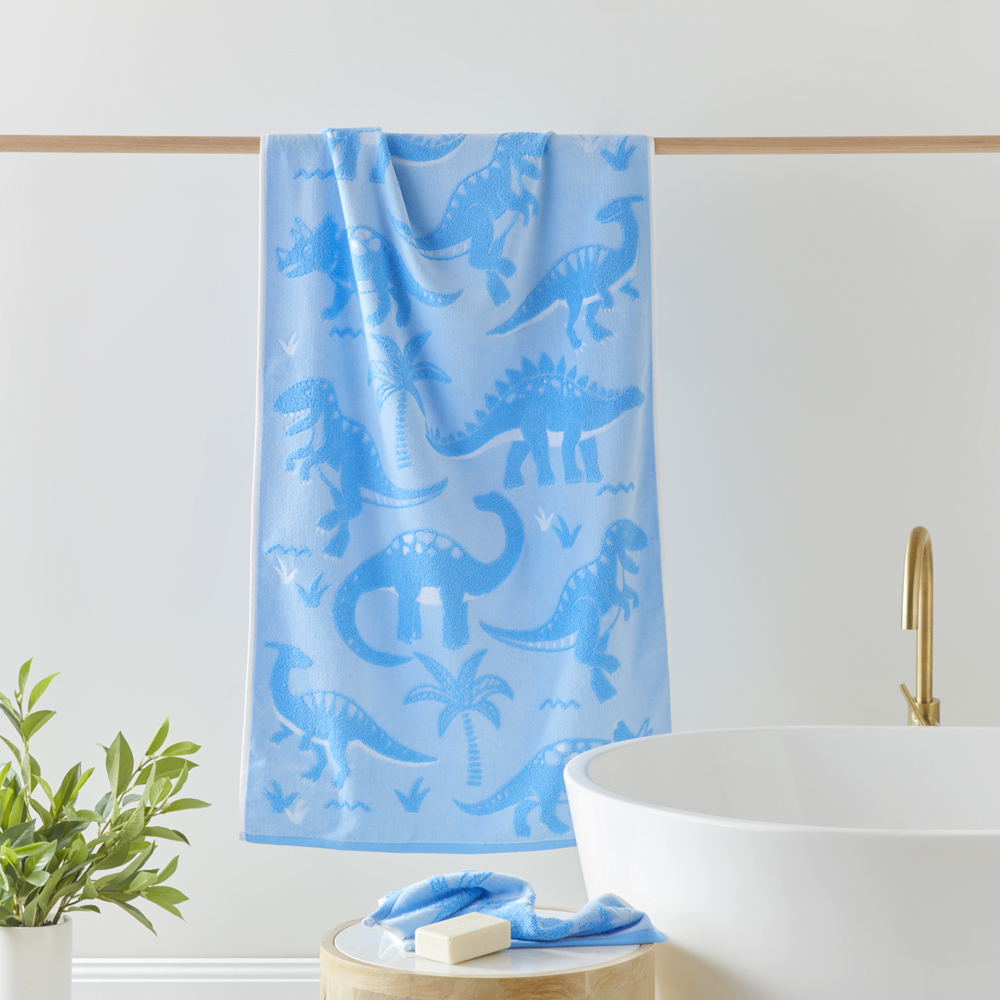 Dino Explore Blue Towel Range