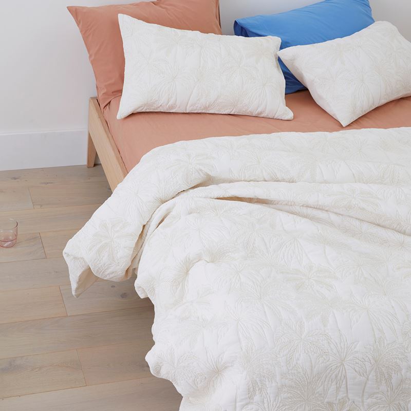 Coconut Palm Natural Quilted Quilt Cover Separates