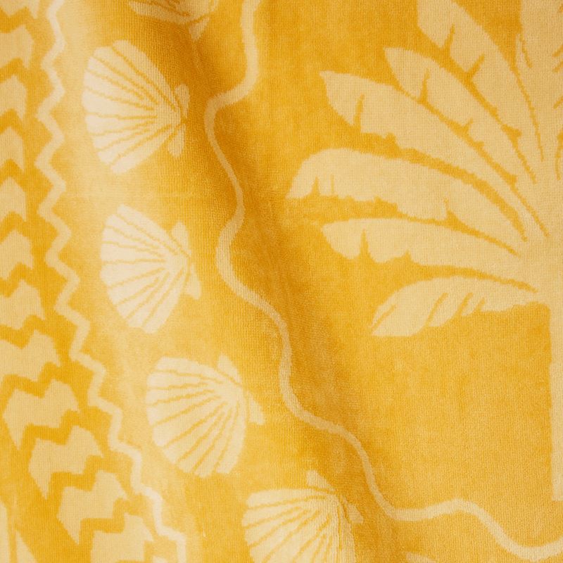 Velour Golden Palm Beach Towel