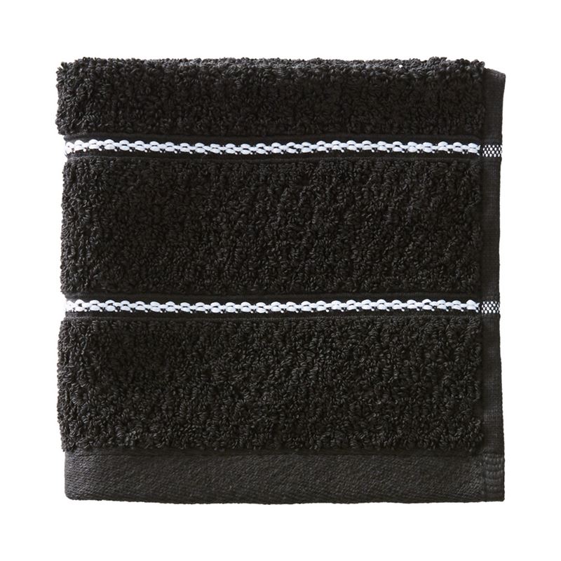 Dakota Black Stripe Bath Towel Range