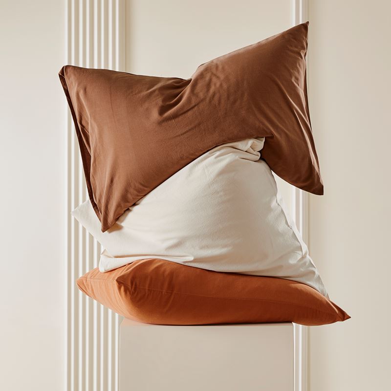 Stonewashed Cotton Cocoa Quilt Cover Separates