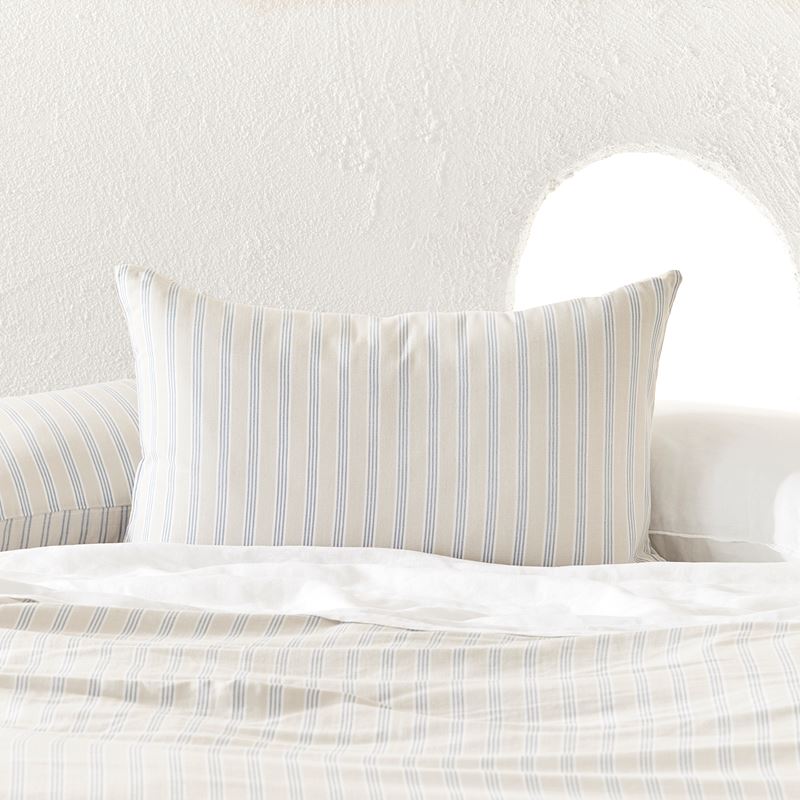 Cove Natural & Denim Stripe Quilt Cover Set + Separates