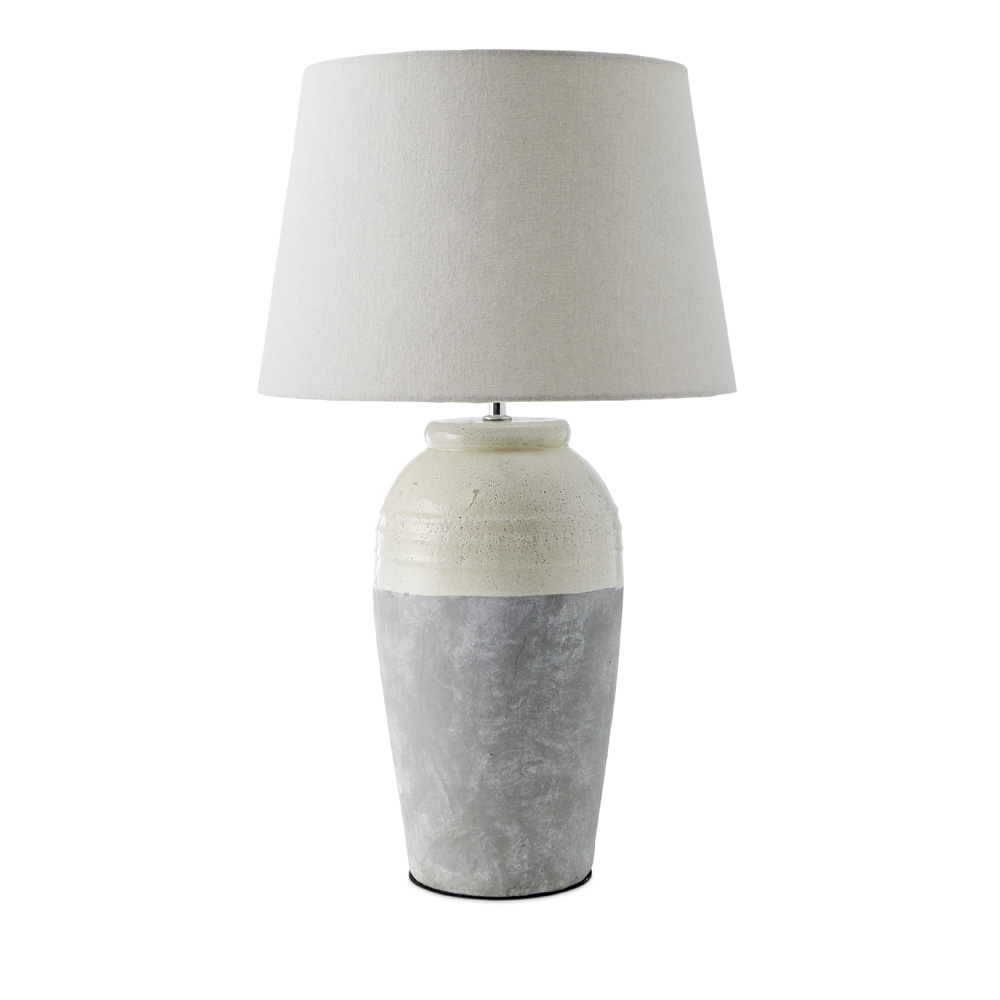 Portsea Cream & Grey Table Light