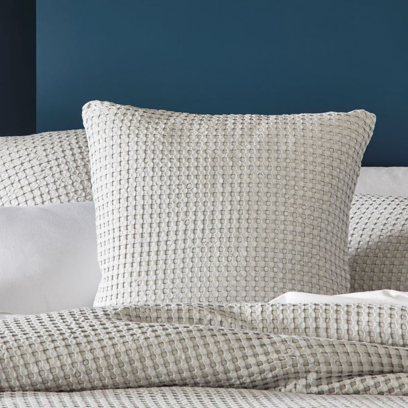 Bamboo Cotton Waffle Silver Grey Quilt Cover Separates