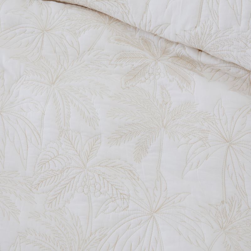 Coconut Palm Natural Quilted Quilt Cover Separates