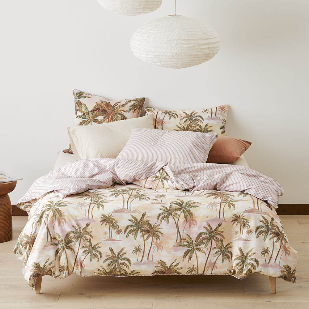 Sunset Palm Quilt Cover Set + Separates
