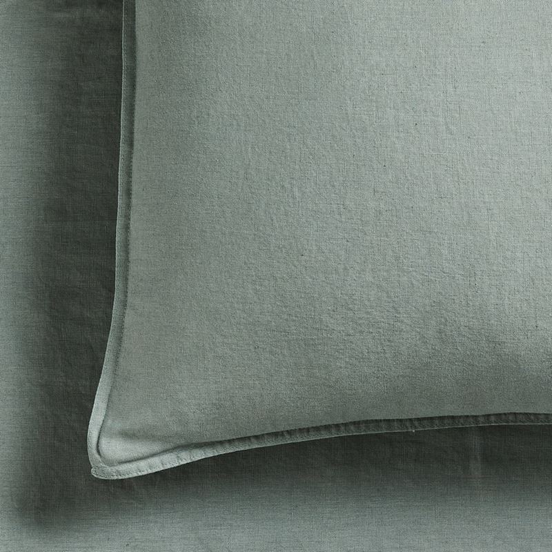 Vintage Washed Linen Eucalyptus Sheet Separates