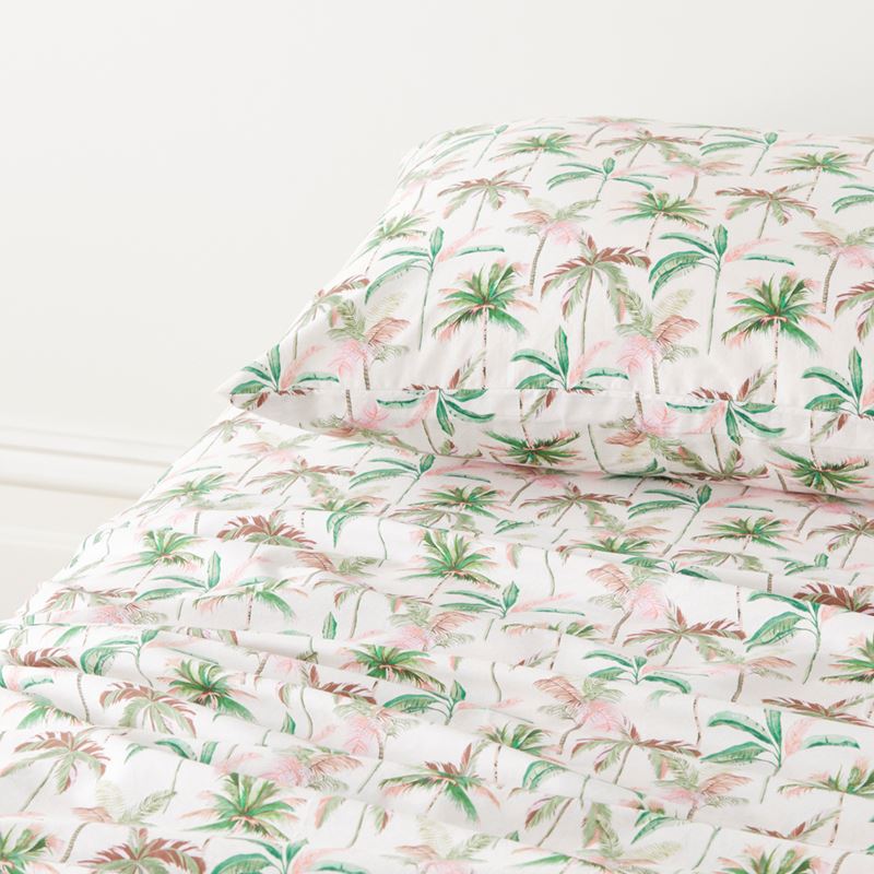 Rio Palm Green Printed Sheet Set