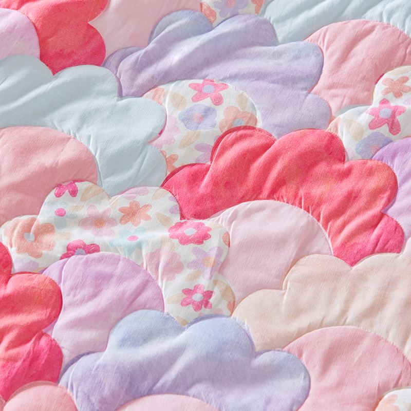 Stella Pink Floral Quilted Quilt Cover Set