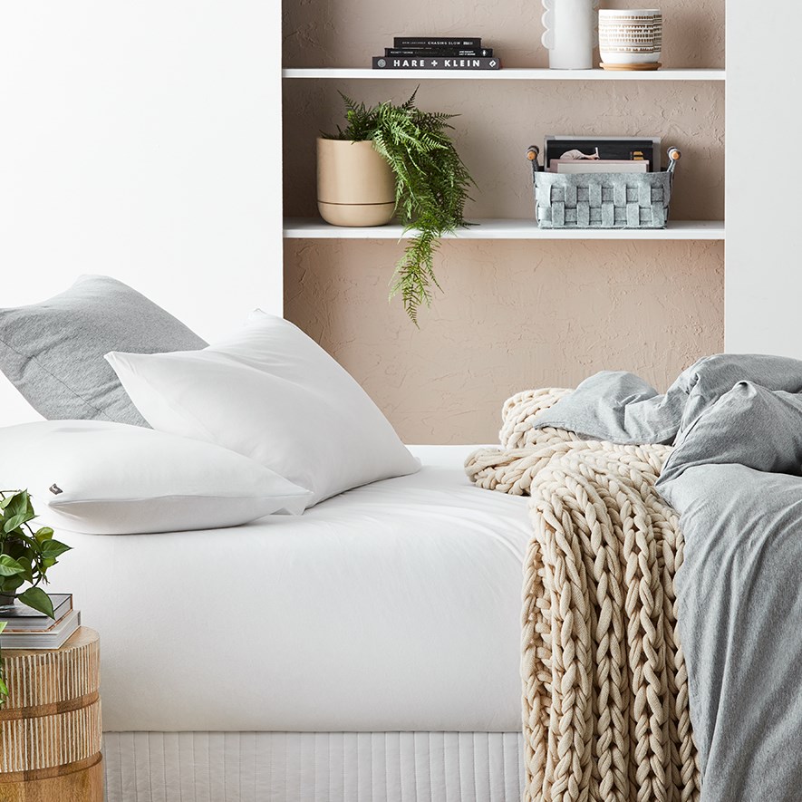 Ultra Soft Jersey White Sheet Separates