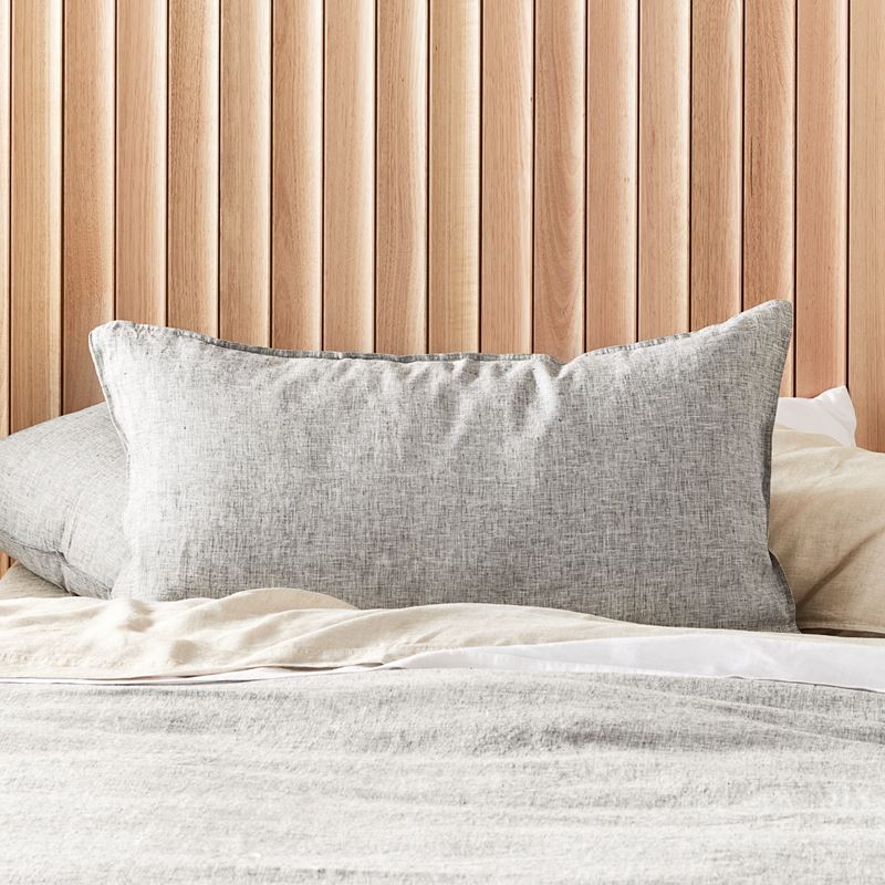 Vintage Washed Linen Onyx Woven Quilt Cover Separates