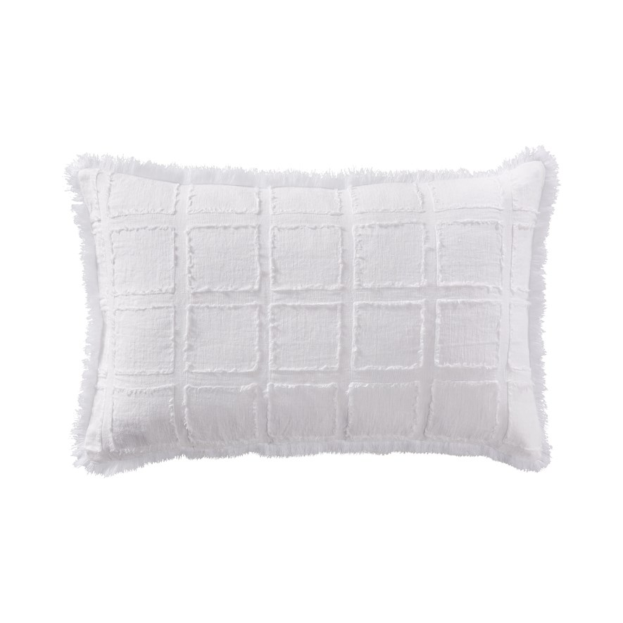 Pasquale White Linen Cushion