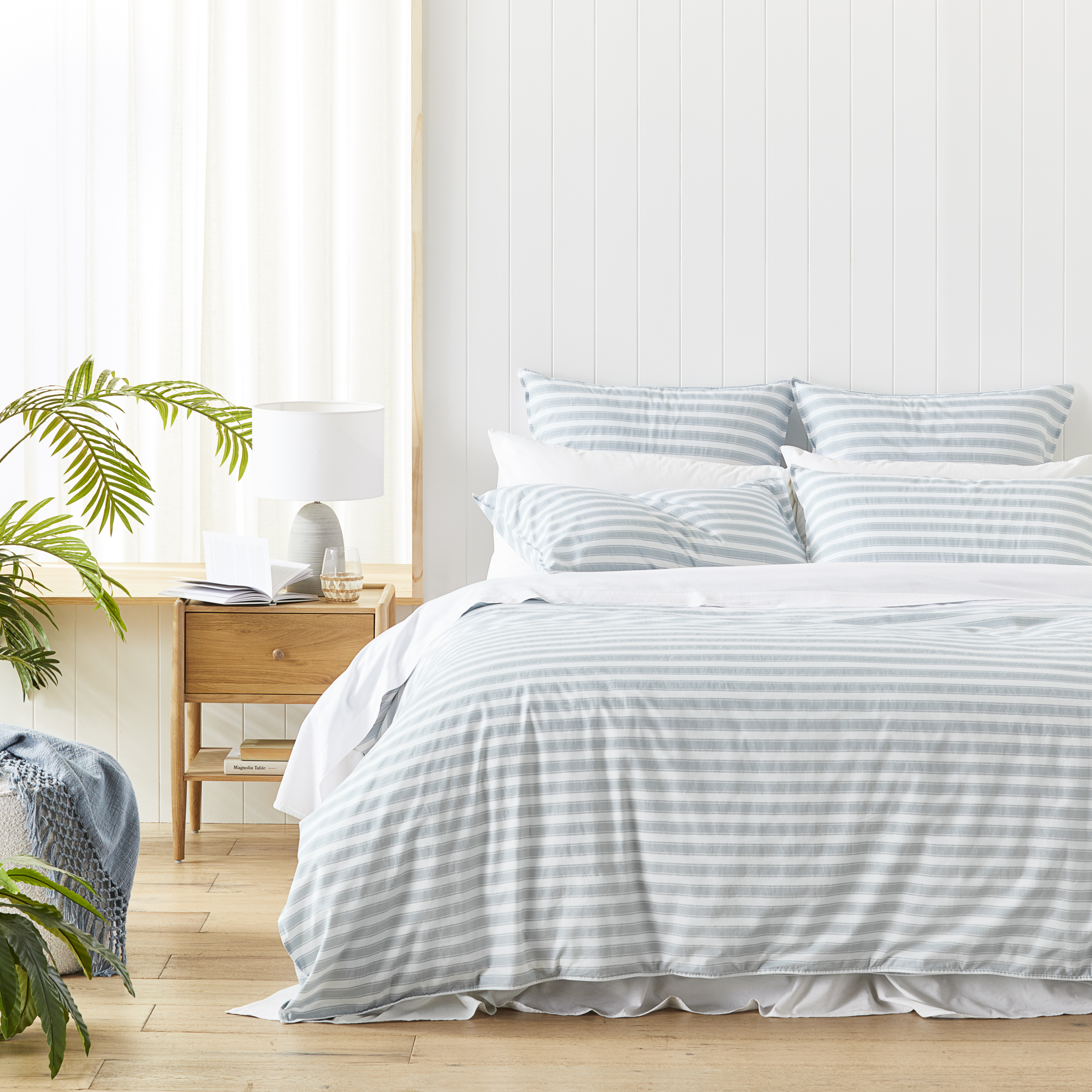 Stonewashed Cotton Provincial Stripe Quilt Cover Separates