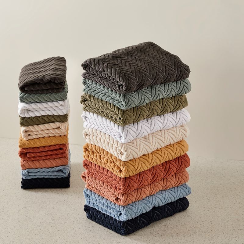 Mimosa White Textured Towel Range