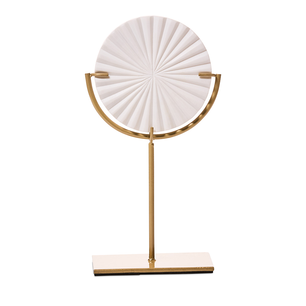 Lido Disc Round White Statue
