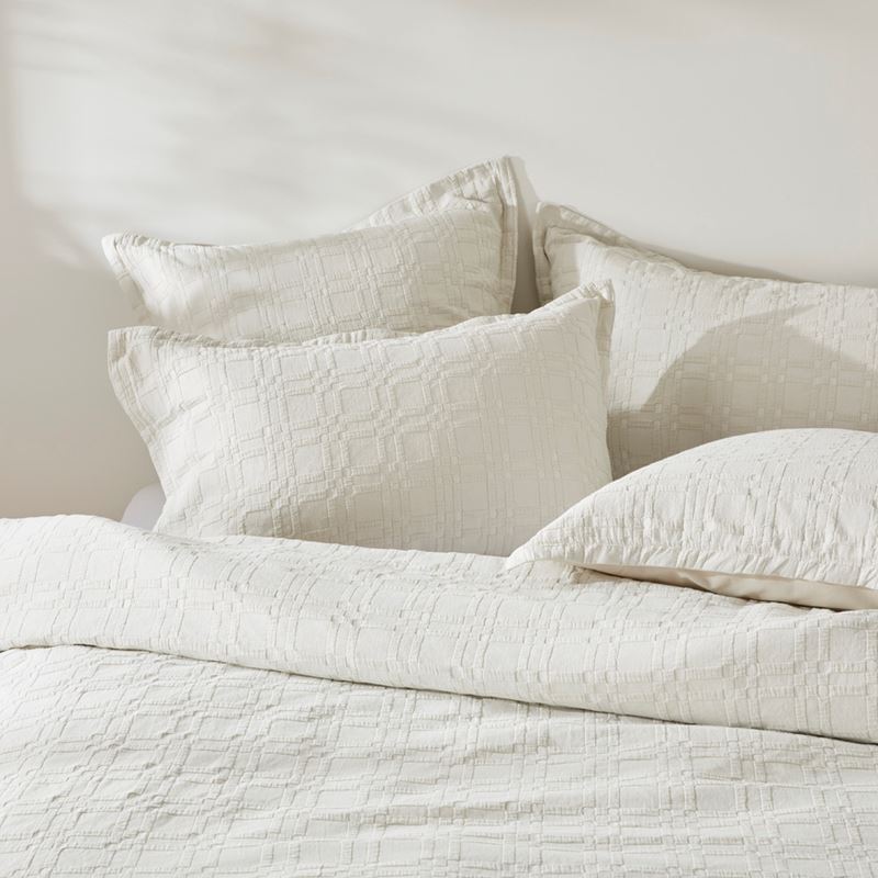 Portland Matelasse Oat Marle Pillowcases