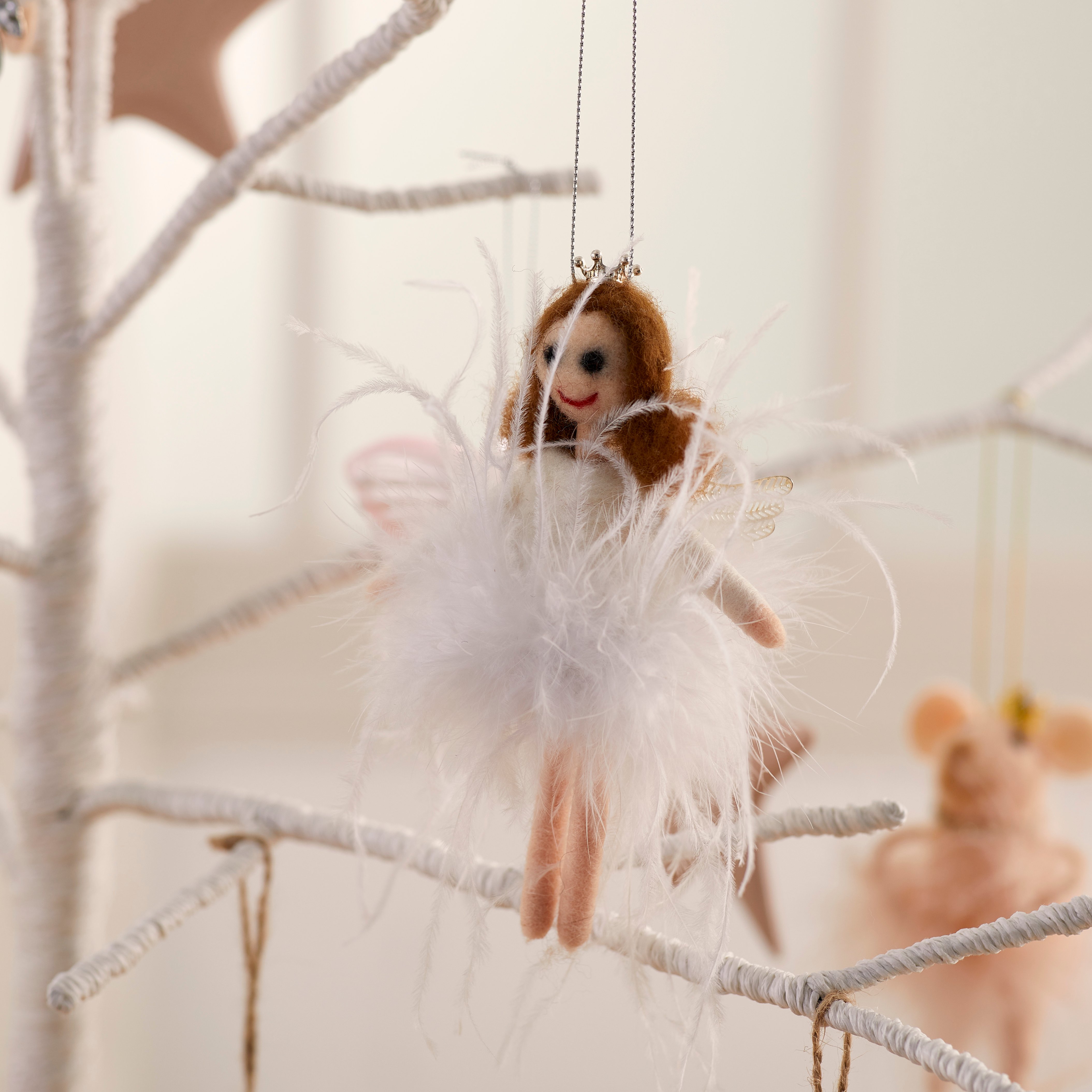 Fairy White Princess Felted Friend