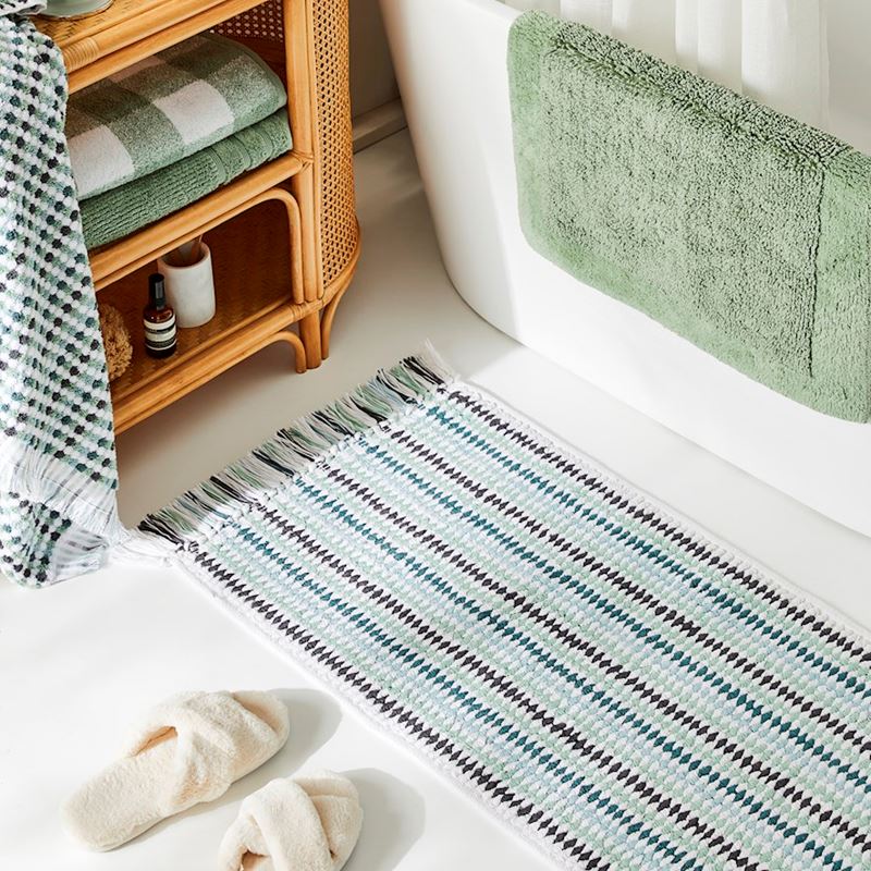 Nicola Eucalyptus Combed Cotton Bath Mat Range