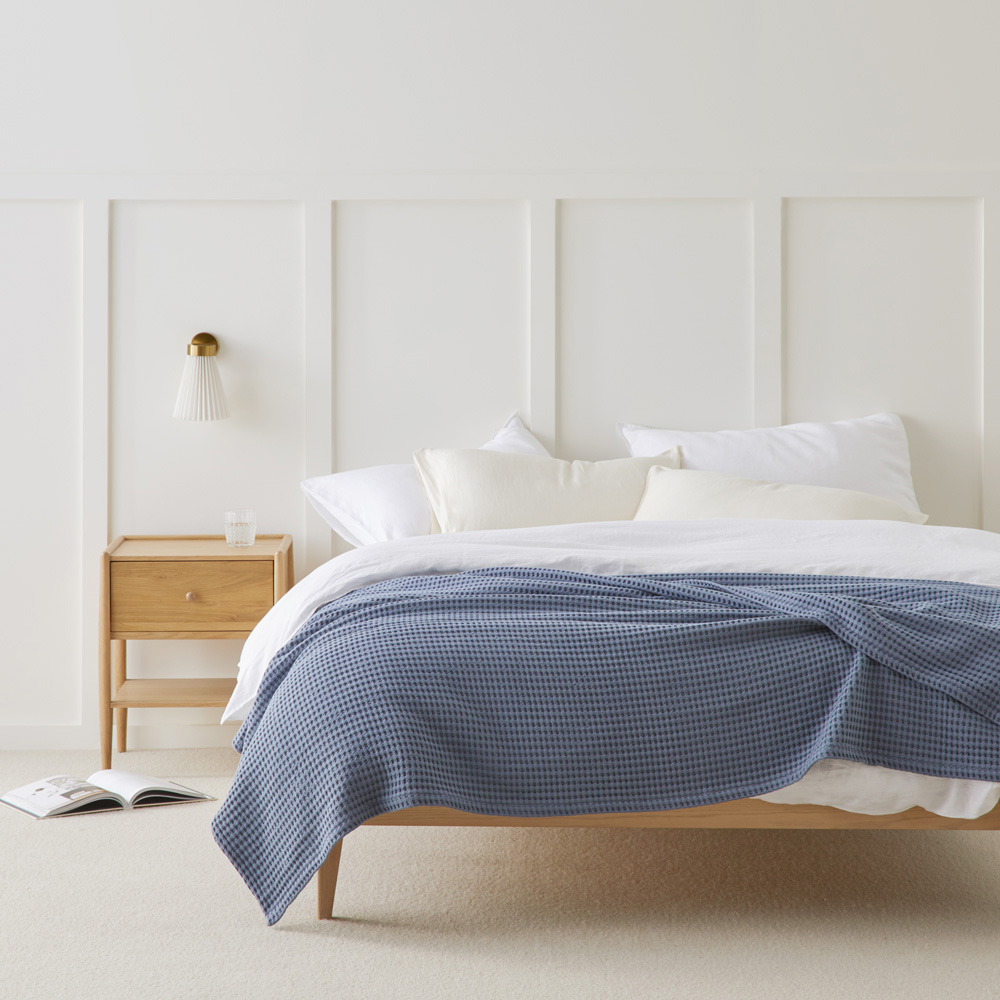 European Collection Thunderstorm Turkish Cotton  Waffle Blanket