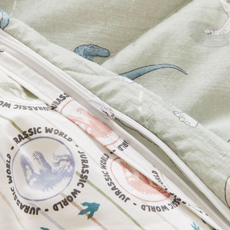 Universal Jurassic World Khaki Quilted Cot Quilt Cover Set
