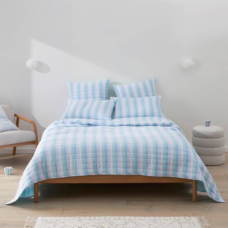 Cheerful Stripe Sorbet Quilted Coverlet Separates