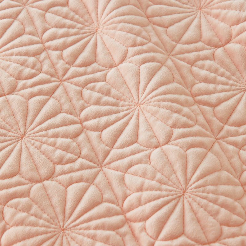 Bloom Pink Quilted Velvet Quilt Cover Set