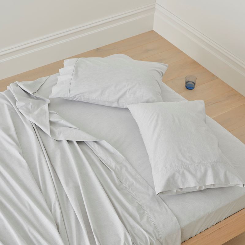 Fresh Yarn Dyed Grey Marle Sheet Set