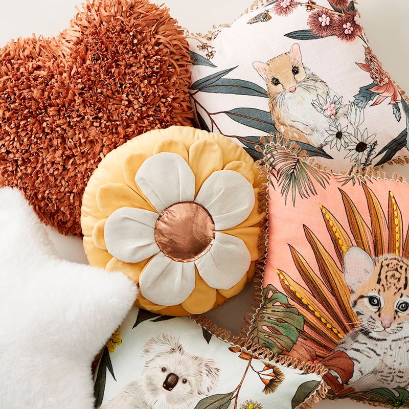 Gumnut Gully Multi Textured Cotton Cushion