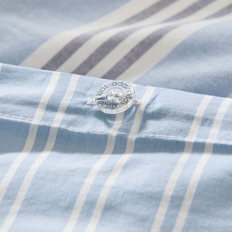 Heirloom Theodore Yarn Dyed Blue Stripe Quilt Cover Set