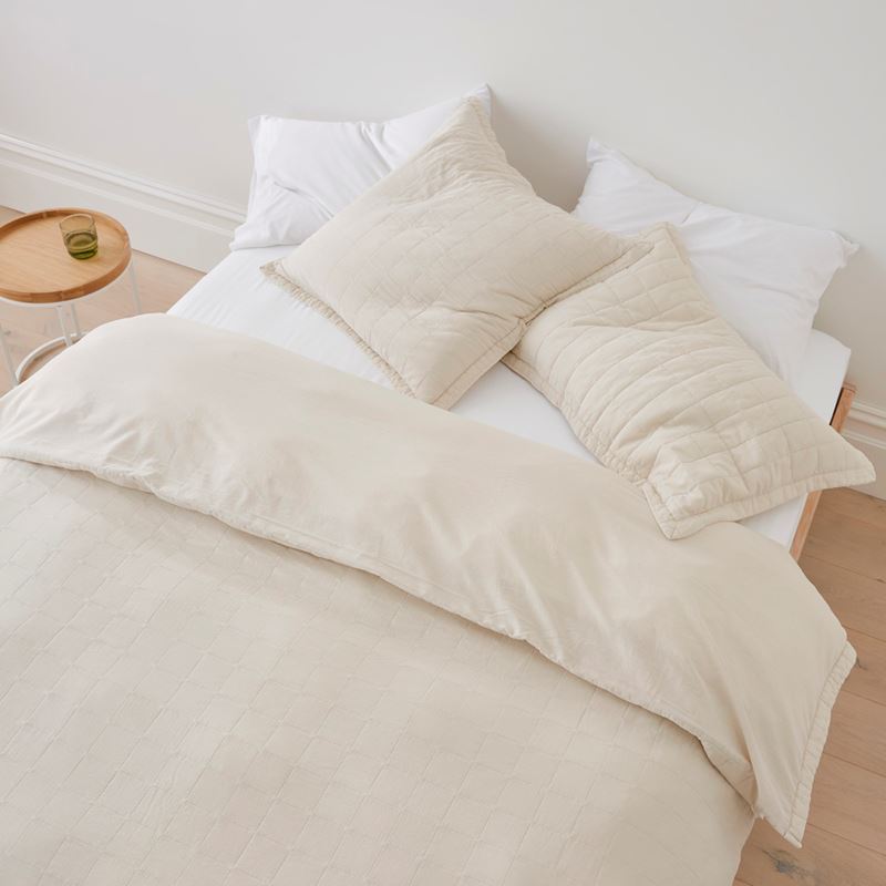 Mosman Sand Quilted Pillowcases