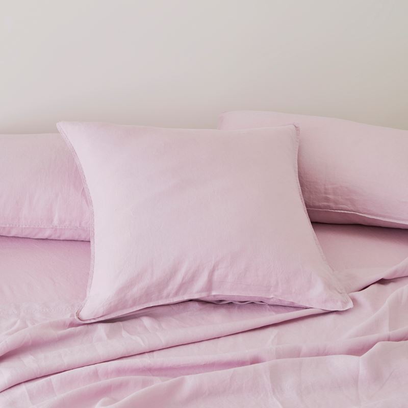 Vintage Washed Linen Mauve Sheet Separates