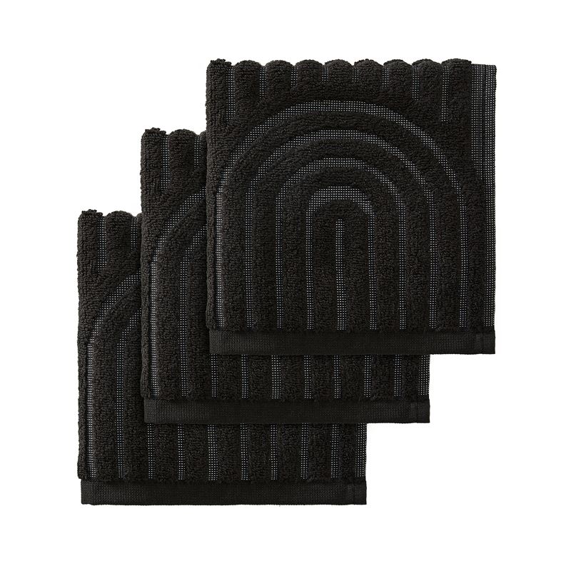 Archie Black Marle Towel Range