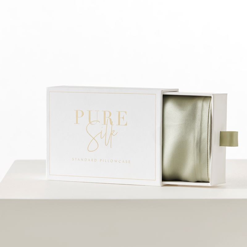 Pure Silk Tea Green Pillowcase