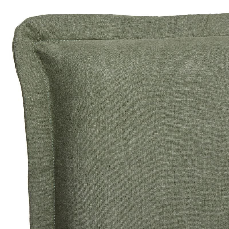 Stockholm Forest Belgian Linen Bedhead Slip Cover