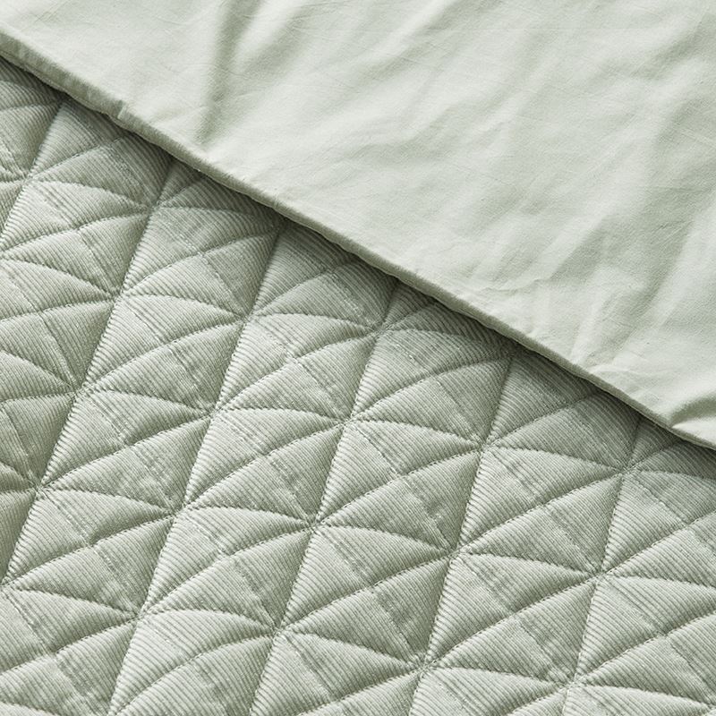 Cody Corduroy Khaki Quilt Cover Set