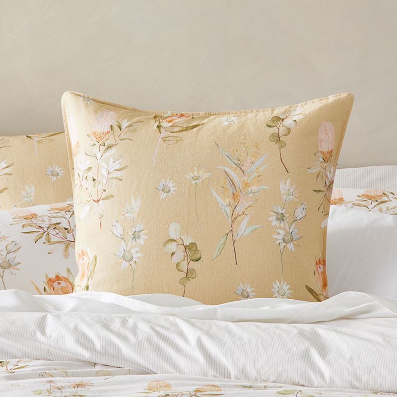 Golden Wattle White Quilt Cover Set + Separates
