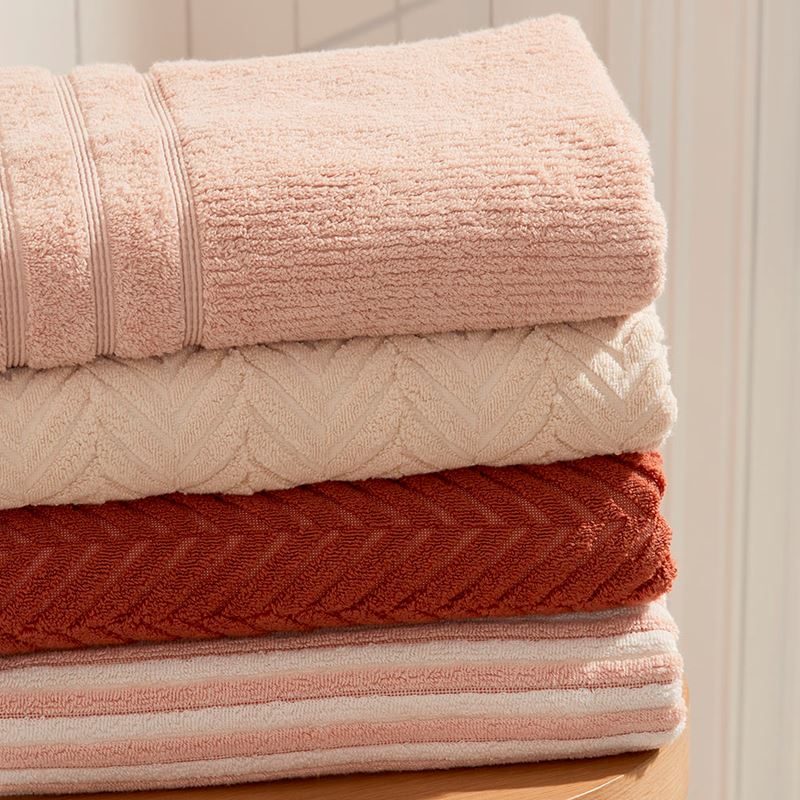 Mimosa Textured Cinnamon Marle Towel Range