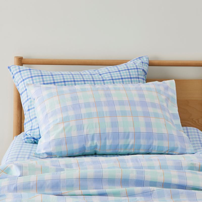 Cameron Check Blue Quilt Cover Set