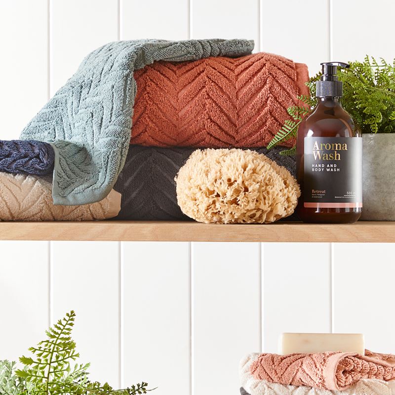 Mimosa Textured Cinnamon Marle Towel Range