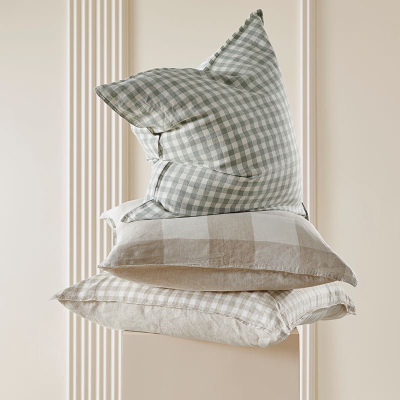 Vintage Washed Linen Vanilla Quilt Cover Separates