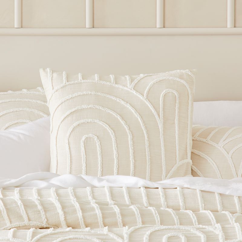 Archie Tufted Macadamia Quilt Cover Separates